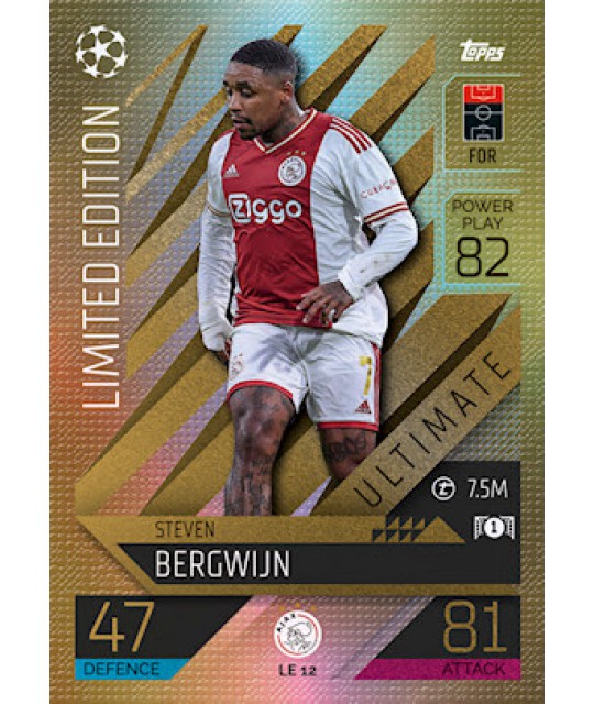 Topps Match Attax Extra Champions League 2022/2023 Limited Edition Steven Bergwijn (AFC Ajax)